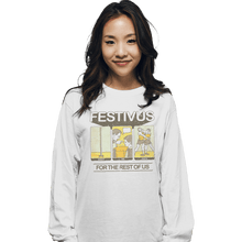 Load image into Gallery viewer, Shirts Long Sleeve Shirts, Unisex / Small / White Festivus