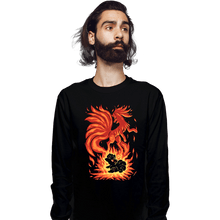 Load image into Gallery viewer, Shirts Long Sleeve Shirts, Unisex / Small / Black The Flame Tailed Fox Within