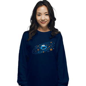 Daily_Deal_Shirts Long Sleeve Shirts, Unisex / Small / Navy Cookie Orbit