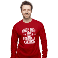 Load image into Gallery viewer, Shirts Long Sleeve Shirts, Unisex / Small / Red Knibb High Football Rules