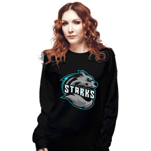 Load image into Gallery viewer, Shirts Long Sleeve Shirts, Unisex / Small / Black Winterfell Starks