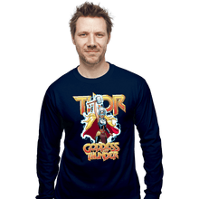 Load image into Gallery viewer, Daily_Deal_Shirts Long Sleeve Shirts, Unisex / Small / Navy Mighty Thor