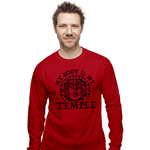 Load image into Gallery viewer, Secret_Shirts Long Sleeve Shirts, Unisex / Small / Red Hidden Temple Body