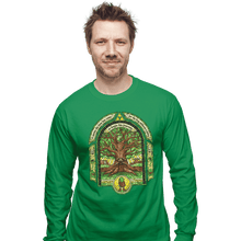 Load image into Gallery viewer, Shirts Long Sleeve Shirts, Unisex / Small / Irish Green Deku Tree
