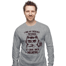 Load image into Gallery viewer, Daily_Deal_Shirts Long Sleeve Shirts, Unisex / Small / Sports Grey Patience Tested