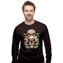 Load image into Gallery viewer, Shirts Long Sleeve Shirts, Unisex / Small / Dark Chocolate Retro Garden