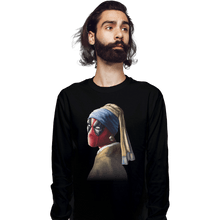 Load image into Gallery viewer, Shirts Long Sleeve Shirts, Unisex / Small / Black Hero With A Pearl Earring