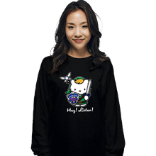 Load image into Gallery viewer, Shirts Long Sleeve Shirts, Unisex / Small / Black Hey Listen