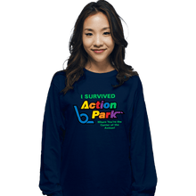 Load image into Gallery viewer, Secret_Shirts Long Sleeve Shirts, Unisex / Small / Navy Action Park Survivor