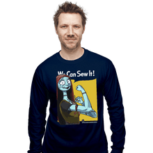Load image into Gallery viewer, Shirts Long Sleeve Shirts, Unisex / Small / Navy Sally Rosie
