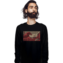 Load image into Gallery viewer, Shirts Long Sleeve Shirts, Unisex / Small / Black Shining Wave