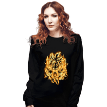 Load image into Gallery viewer, Shirts Long Sleeve Shirts, Unisex / Small / Black Golden SSj4