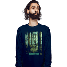 Load image into Gallery viewer, Shirts Long Sleeve Shirts, Unisex / Small / Navy Visit Endor