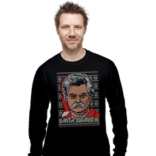 Load image into Gallery viewer, Shirts Long Sleeve Shirts, Unisex / Small / Black Santa Swanson