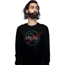 Load image into Gallery viewer, Shirts Long Sleeve Shirts, Unisex / Small / Black Neon NASA