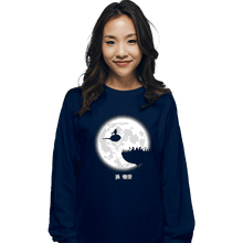 Load image into Gallery viewer, Shirts Long Sleeve Shirts, Unisex / Small / Navy Don't Look At The Full Moon