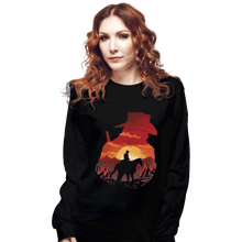 Load image into Gallery viewer, Shirts Long Sleeve Shirts, Unisex / Small / Black Red Sunset