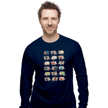 Load image into Gallery viewer, Shirts Long Sleeve Shirts, Unisex / Small / Navy Pig Movies