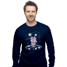 Load image into Gallery viewer, Shirts Long Sleeve Shirts, Unisex / Small / Navy Starry Owl