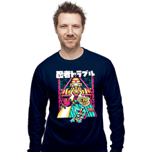 Load image into Gallery viewer, Daily_Deal_Shirts Long Sleeve Shirts, Unisex / Small / Navy Ninja Trouble