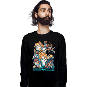 Daily_Deal_Shirts Long Sleeve Shirts, Unisex / Small / Black 90s Anime Neko