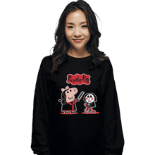 Load image into Gallery viewer, Shirts Long Sleeve Shirts, Unisex / Small / Black Puzzle Pig