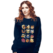 Load image into Gallery viewer, Shirts Long Sleeve Shirts, Unisex / Small / Navy Island Faces