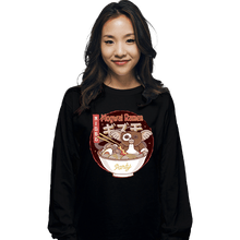 Load image into Gallery viewer, Shirts Long Sleeve Shirts, Unisex / Small / Black Mogwai Night Ramen