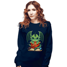 Load image into Gallery viewer, Shirts Long Sleeve Shirts, Unisex / Small / Navy Dragon Dice