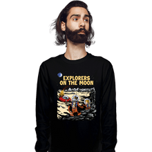 Load image into Gallery viewer, Daily_Deal_Shirts Long Sleeve Shirts, Unisex / Small / Black Explorers On The Moon