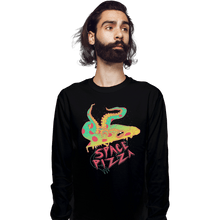 Load image into Gallery viewer, Shirts Long Sleeve Shirts, Unisex / Small / Black Space Pizza