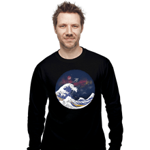 Load image into Gallery viewer, Daily_Deal_Shirts Long Sleeve Shirts, Unisex / Small / Black Surfing The Great Wave