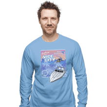 Load image into Gallery viewer, Shirts Long Sleeve Shirts, Unisex / Small / Powder Blue Greetings From Vice City