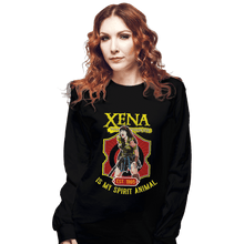 Load image into Gallery viewer, Shirts Long Sleeve Shirts, Unisex / Small / Black Xena Warrior Spirit Animal