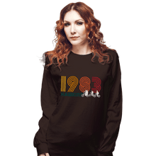 Load image into Gallery viewer, Secret_Shirts Long Sleeve Shirts, Unisex / Small / Dark Chocolate Hawkins 1983