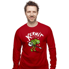 Load image into Gallery viewer, Shirts Long Sleeve Shirts, Unisex / Small / Red Banjoist Frog