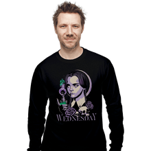 Load image into Gallery viewer, Shirts Long Sleeve Shirts, Unisex / Small / Black Wednesday Addams
