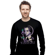 Load image into Gallery viewer, Shirts Long Sleeve Shirts, Unisex / Small / Black Wednesday Addams