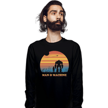 Load image into Gallery viewer, Shirts Long Sleeve Shirts, Unisex / Small / Black Robot Feels