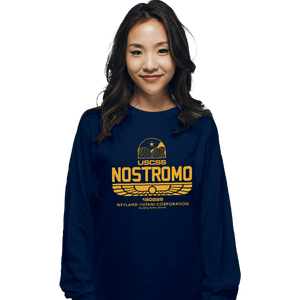 Daily_Deal_Shirts Long Sleeve Shirts, Unisex / Small / Navy USCSS  Nostromo