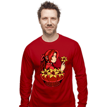 Load image into Gallery viewer, Shirts Long Sleeve Shirts, Unisex / Small / Red Flower Girl