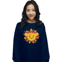 Load image into Gallery viewer, Shirts Long Sleeve Shirts, Unisex / Small / Navy King Of Leaves