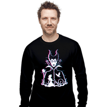 Load image into Gallery viewer, Daily_Deal_Shirts Long Sleeve Shirts, Unisex / Small / Black Glitched Maleficent