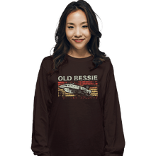 Load image into Gallery viewer, Shirts Long Sleeve Shirts, Unisex / Small / Dark Chocolate Retro Old Bessie