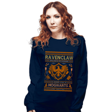 Load image into Gallery viewer, Shirts Long Sleeve Shirts, Unisex / Small / Navy Ravenclaw Sweater