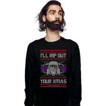 Load image into Gallery viewer, Shirts Long Sleeve Shirts, Unisex / Small / Black I'll Rip Out Your Christmas
