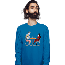 Load image into Gallery viewer, Shirts Long Sleeve Shirts, Unisex / Small / Sapphire Peach And Pauline