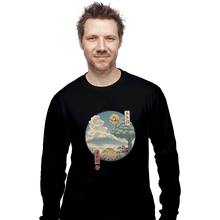 Load image into Gallery viewer, Shirts Long Sleeve Shirts, Unisex / Small / Black Neighbor's Ukiyo-e