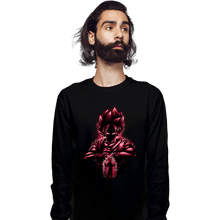 Load image into Gallery viewer, Shirts Long Sleeve Shirts, Unisex / Small / Black Super Saiyan Blue Kaioken
