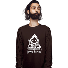 Load image into Gallery viewer, Shirts Long Sleeve Shirts, Unisex / Small / Dark Chocolate Jawa Script